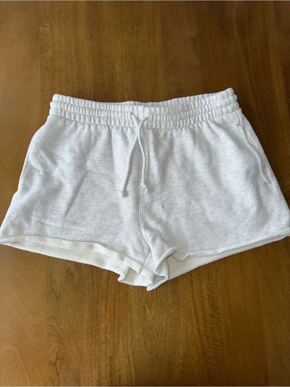 TNA Cozy Fleece Boyfriend Sweat Shorts - Light Grey